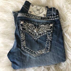 Miss Me signature slim boot jean